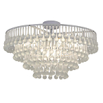 Люстра подвесная круглая с молочными стеклянными подвесками в форме капель Droplet Chandelier варинант исполнения - 2 | Loft Concept в Ульяновске