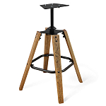 Барный стул со спинкой и подлокотниками на 4-х деревянных ножках Douglas Rhombus Серый Велюр варинант исполнения - 5 | Loft Concept в Ульяновске