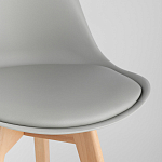 Стул с основой из пластика и мягким сиденьем Arvika Grey варинант исполнения - 7 | Loft Concept в Ульяновске