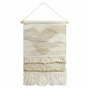 Панно из шерсти и хлопка с узором Beige Calista Serene