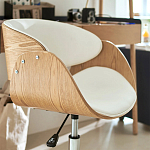 Вращающееся офисное кресло на колёсах Delwyn Chair White варинант исполнения - 6 | Loft Concept в Ульяновске