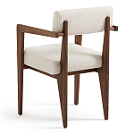 Кресло обеденное Alcove White Boucle из массива ореха варинант исполнения - 4 | Loft Concept в Ульяновске