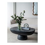 Столик кофейный черного цвета с овальной столешницей и круглым основанием Black Dalmen Table варинант исполнения - 8 | Loft Concept в Ульяновске