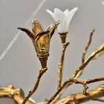 Люстра в виде золотой ветки с цветами Glass Flower Pendant Light варинант исполнения - 1 | Loft Concept в Ульяновске