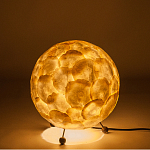 Настольная лампа из перламутра на металлическом каркасе Indonesian Egg варинант исполнения - 4 | Loft Concept в Ульяновске