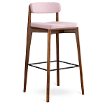 Барный стул из массива ясеня с обивкой из рогожки Elegant Ash варинант исполнения - 2 | Loft Concept в Ульяновске