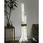 Торшер геометрический с тремя мраморными плафонами Marble Tripod варинант исполнения - 7 | Loft Concept в Ульяновске