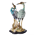 Статуэтка в виде двух птиц из фарфора с бронзовыми элементами Bird of the Garden of Eden варинант исполнения - 3 | Loft Concept в Ульяновске