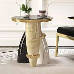 Дизайнерский журнальный стол круглый на 3-х фигурных ножках Cuzadit варинант исполнения - 2 | Loft Concept в Ульяновске