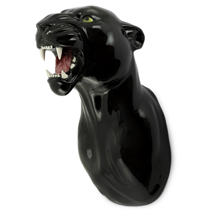 Аксессуар на стену Пантера Abhika LEOPARD HEAD HANGING Черный в Ульяновске | Loft Concept 