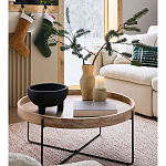 Журнальный стол с круглой деревянной столешницей Urban Style Space варинант исполнения - 5 | Loft Concept в Ульяновске