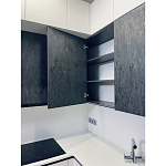 Угловой кухонный гарнитур Жемчужный белый Серый Clarke Kitchen Set White Grey варинант исполнения - 11 | Loft Concept в Ульяновске