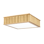 Потолочный светильник квадратный с гофрированным латунным абажуром Millennium варинант исполнения - 1 | Loft Concept в Ульяновске