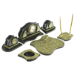 Настольный письменный набор из змеевика из 7-ми элементов Successful Leader варинант исполнения - 2 | Loft Concept в Ульяновске