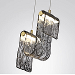 Подвесной светильник волнистой формы из фактурного стекла Wave варинант исполнения - 10 | Loft Concept в Ульяновске