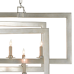 Люстра серебряная из пересекающихся прямоугольных элементов Intersecting Rectangles варинант исполнения - 1 | Loft Concept в Ульяновске