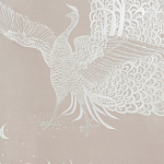 Обои ручная роспись в стиле Арт-деко Whistler Peacocks Special Colourway on Almost Mauve dyed silk варинант исполнения - 2 | Loft Concept в Ульяновске