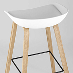 Барный стул на ножках из натурального дерева Boras White варинант исполнения - 6 | Loft Concept в Ульяновске