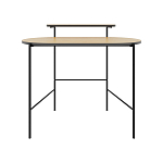 Стол письменный овальной формы с полкой LOUB WORKING TABLE BLACK OAK варинант исполнения - 1 | Loft Concept в Ульяновске