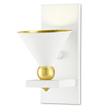 Бра с бело-золотыми плафоном в форме конуса Light Source варинант исполнения - 4 | Loft Concept в Ульяновске