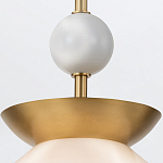 Подвесной светильник латунного цвета с конусовидным белым плафоном Quintiesse варинант исполнения - 4 | Loft Concept в Ульяновске