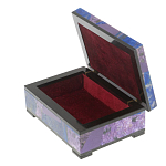 Шкатулка из натурального камня лазурит и чароит Stone Casket варинант исполнения - 3 | Loft Concept в Ульяновске