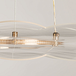 Люстра с прозрачным волнистым плафоном в форме цветка Ethereal Bloom варинант исполнения - 9 | Loft Concept в Ульяновске