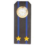 Часы погон подарочные настольные Авиация ВМФ из натурального камня Змеевик Military Clock варинант исполнения - 16 | Loft Concept в Ульяновске