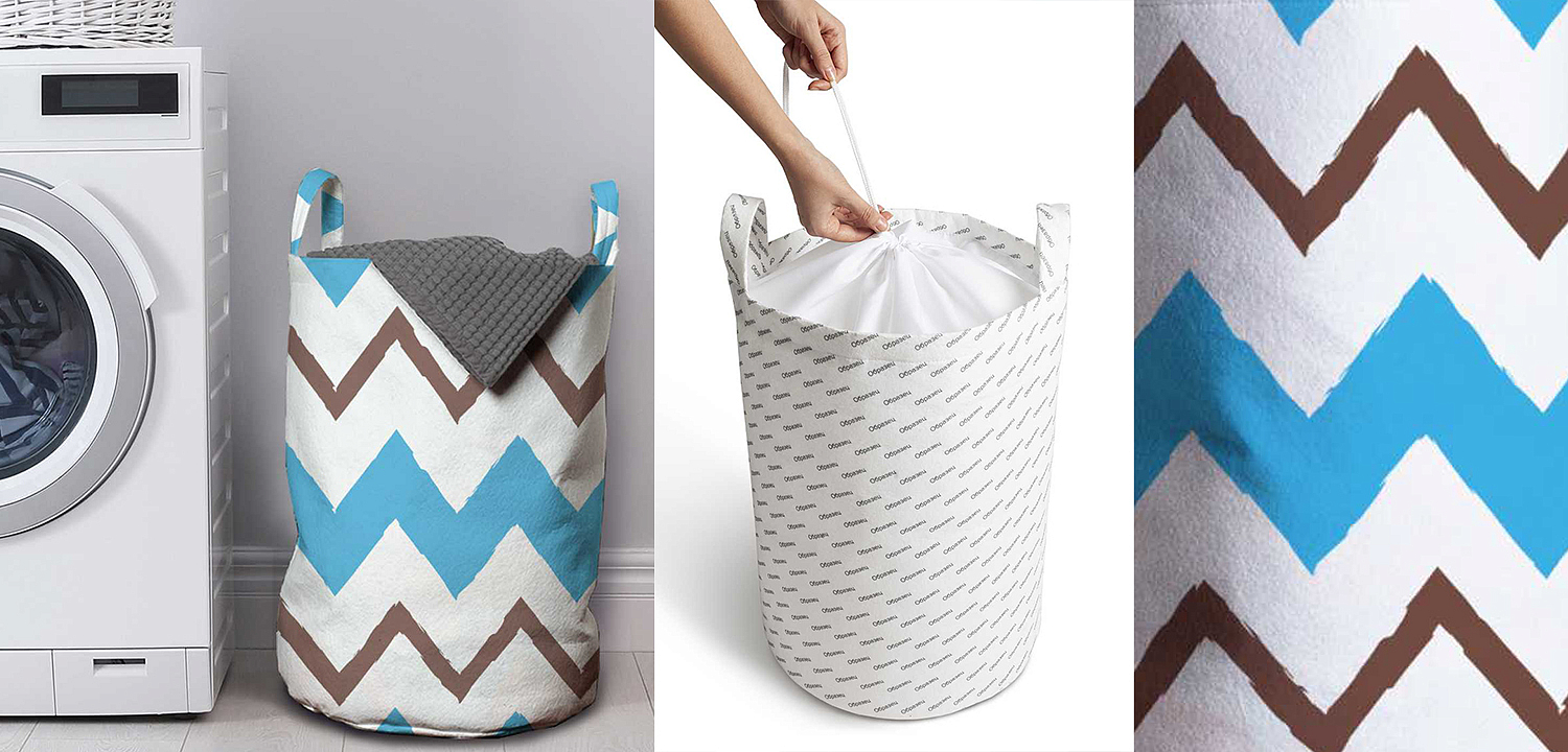 Корзина Blue Zigzag Basket Корзина Blue Zigzag Basket - Loft-Concept в Ульяновске