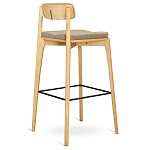 Барный стул из массива ясеня Elegant Ash Shape варинант исполнения - 4 | Loft Concept в Ульяновске