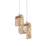 Подвесной светильник волнистой формы из фактурного стекла Wave варинант исполнения - 2 | Loft Concept в Ульяновске