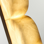 Бра с изогнутым плафоном из белого алебастра на прямоугольном основании Cryptocrystalline Stone варинант исполнения - 8 | Loft Concept в Ульяновске