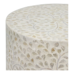 Приставной столик с рисунком из раковин устриц Bone Inlay варинант исполнения - 3 | Loft Concept в Ульяновске