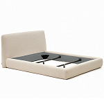 Кровать со съемным бежевым чехлом из ткани букле White Boucle Collection варинант исполнения - 1 | Loft Concept в Ульяновске