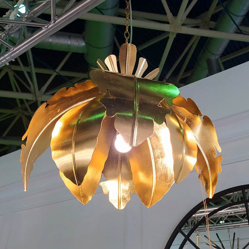 Подвесной светильник Tropical Leaves Hanging lamp Золотой Подвесной светильник Tropical Leaves Hanging lamp Золотой в Ульяновске | Loft Concept