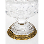 Чаша из прозрачного стекла на ножке с бронзовой ручкой в виде ветки Eden Garden варинант исполнения - 4 | Loft Concept в Ульяновске