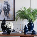 Ваза с крышкой однотонная Высота 31 см Chinoiserie Ceramics варинант исполнения - 3 | Loft Concept в Ульяновске