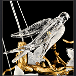 Люстра в виде золотой ветки с цветами и птичками Marvelous Garden варинант исполнения - 10 | Loft Concept в Ульяновске