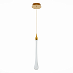 Подвесной светильник с плафоном в форме капли на золотистом каркасе Raindrop варинант исполнения - 3 | Loft Concept в Ульяновске