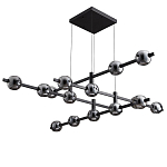 Люстра подвесная черная в сочетании с серыми стеклянными плафонами Embodiment варинант исполнения - 1 | Loft Concept в Ульяновске