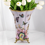 Декоративная ваза из фарфора с бронзовыми вставками Eden Garden варинант исполнения - 7 | Loft Concept в Ульяновске