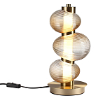 Настольная лампа с 3-мя рифлеными стеклянными шарами Marcelh Light варинант исполнения - 2 | Loft Concept в Ульяновске