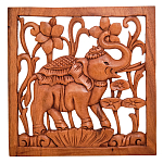 Панно из дерева слов и цветы Panel With Animals варинант исполнения - 1 | Loft Concept в Ульяновске