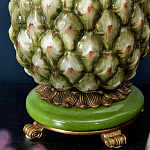 Настольная лампа с каркасом и декором в виде ананаса из фарфора и бронзы Pineapple Lamp варинант исполнения - 3 | Loft Concept в Ульяновске