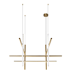 Люстра с 8-ю пересекающимися цилиндрическими плафонами на тонких тросах Trumpet tube варинант исполнения - 4 | Loft Concept в Ульяновске