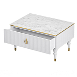 Стол журнальный белый с ящиком Expanses of Beauty варинант исполнения - 2 | Loft Concept в Ульяновске