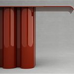 Консоль красная с цилиндрическим основанием Giorgio варинант исполнения - 2 | Loft Concept в Ульяновске