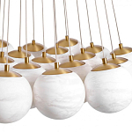 Люстра подвесная круглая с сферическими плафонами из натурального камня Glowing Spheres варинант исполнения - 7 | Loft Concept в Ульяновске