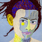 Картина с вышивкой Портрет wall panel People with the yellow ear 2 варинант исполнения - 2 | Loft Concept в Ульяновске