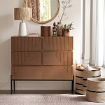 Комод с геометрическим рисунком на ящиках Anders Dark Wood варинант исполнения - 7 | Loft Concept в Ульяновске